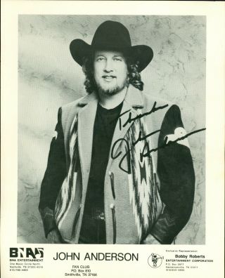 John Anderson Country Singer Autographed Hand Signed Photo
