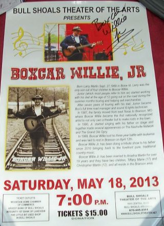 Boxcar Willie Jr Autographed Signed Concert Poster Picture Country Western Music