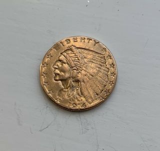1914 United States $2.  50 Indian Gold Coin