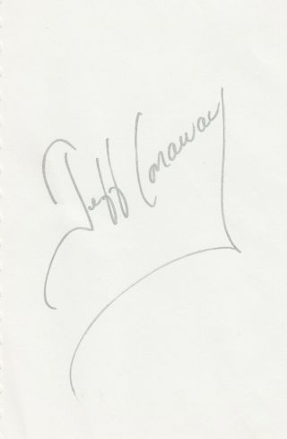 Jeff Conaway Flat Signed Autograph Collected At Dragoncon 1998 Bold 3 In X 5 In