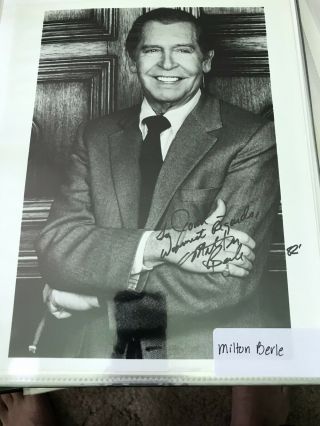 Autographed Milton Berle 8x10 Photo Personalized Comedian Actor Signed