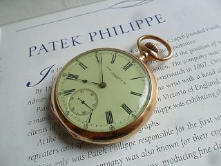 Antique 18k Solid Gold 1902 Patek Philippe O/F Swiss Pocket Watch,  Box 4 REPAIR 2