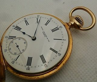 Antique 18k Solid Gold 1902 Patek Philippe O/F Swiss Pocket Watch,  Box 4 REPAIR 3