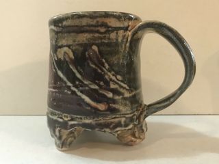 Unique Hand Thrown Studio Pottery Mug Cup Handmade Crudely Done Cool