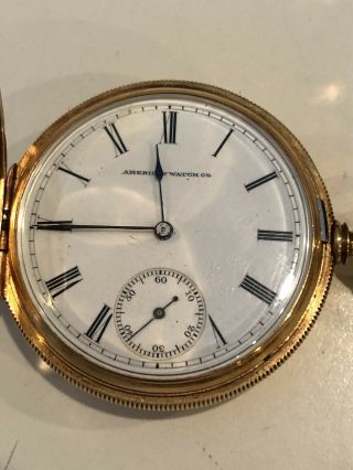 Antique Hallmarked 18k Gold Pocket Watch American Watch Wm Ellery 950963