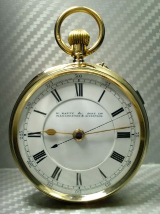W.  Batty & Sons Antique Pocket Watch In Solid Gold - 0.  750 – 18ct,  1909 Uk 18k