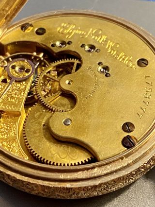 Rare 14k Gold Antique Elgin Pocket Watch,
