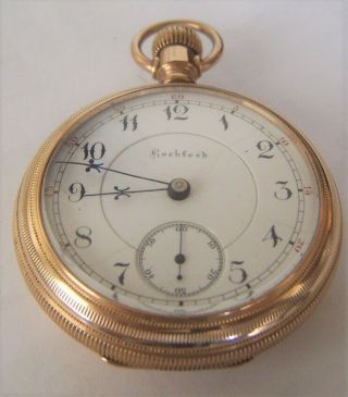 Scarce 1889 Rockford Two - Tone Size 18 Model 7 16 Jewel Grade 88 Pocket Watch
