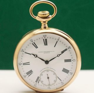Patek Philippe Chronometro Gondolo 18k Solid Gold 54mm Pocket Watch