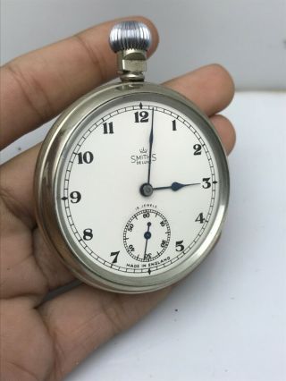 Smiths Deluxe Military Issue Vintage Pocket Watch 15 Jewels 6