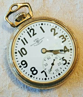 Ball - Hamilton 999b Antique Pocket Watch 10k Gold Filled Ballcase Adj 6 Positions