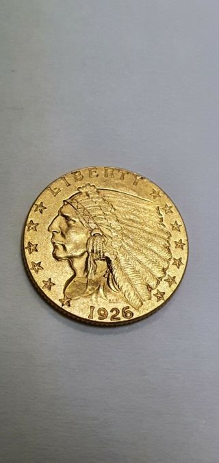 1926 Quarter Eagle,  $2.  5 Gold Indian,  Actual Photos