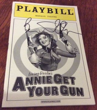 Annie Get Your Gun Signed Playbill Bernadette Peters Tom Wopat