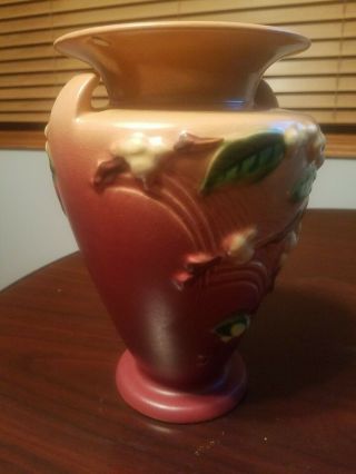 Vntage Roseville Pottery Double Handle vase 1v2 - 8 3