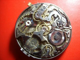 Chronograph Quarter Repeater Vulcain,  Pocket Watch Movement 44,  30 mm. ,  To Repair 4