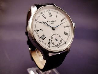 Patek Philippe & Co.  Stainless Steel Pocket To Wrist Watch Conversion.