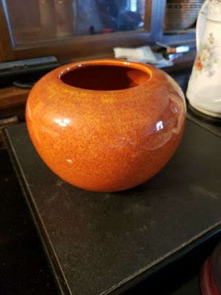 Bauer Pottery Rose Bowl Vase 5 1/2 " Tall