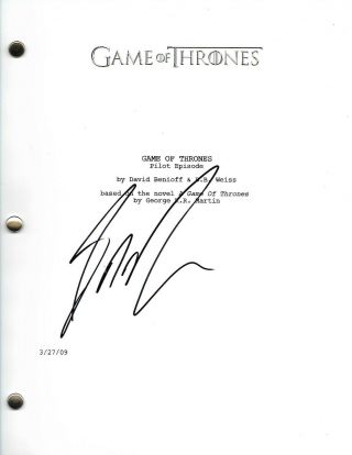 George R.  R.  Martin Signed Autographed Game Of Thrones Full Tv Show Script W/coa