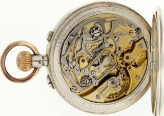 1949 Smith & Son silver Split second chronograph pocket watch, 2