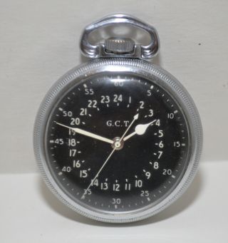1942 Hamilton Gct An - 5740 Wwii Military Navigation Pocket Watch 22j Cal.  4992b