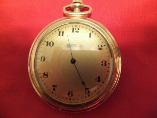 Vintage Waltham Pocket Watch W/14k Gold Elgin " Giant " Case/14 " Chain/fob/key