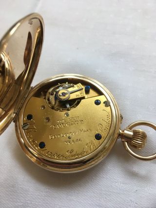 Vintage J.  W.  Benson 9ct Gold Gentleman’s Pocket Watch With Case 3