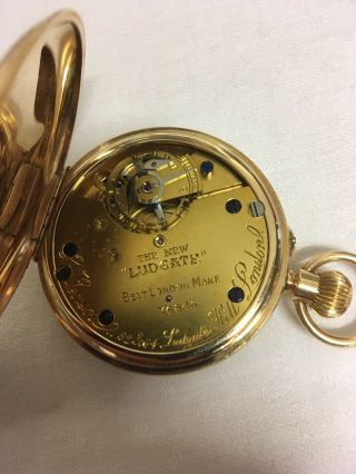 Vintage J.  W.  Benson 9ct Gold Gentleman’s Pocket Watch With Case 6