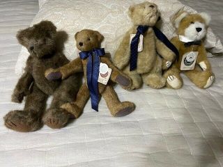 Boyds Bears Lankey S Woodsley 92002 - 06 Artisan Out Of The Woods Orig.  4 Bears