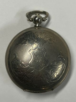 Silver Turkish Ottoman Pocket Watch Full Hunter Case