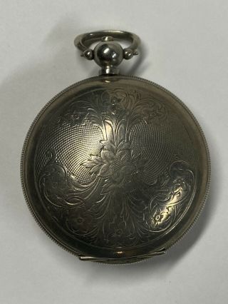 SILVER TURKISH Ottoman Pocket Watch Full Hunter Case 2