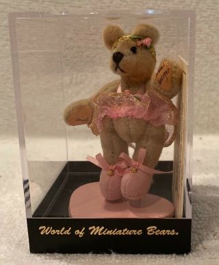 World Of Miniature Bears 603 Kristy Ballerina Bear By Becky Wheeler 1997