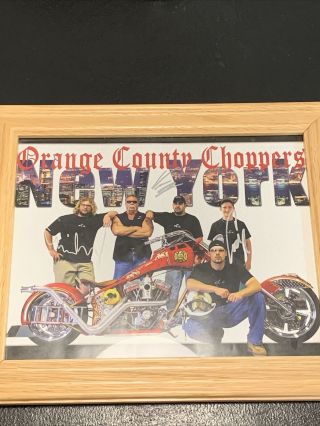 Occ Orange County Choppers York Poster Signed 3 Autographs Mikey,  Cody,  Vinnie