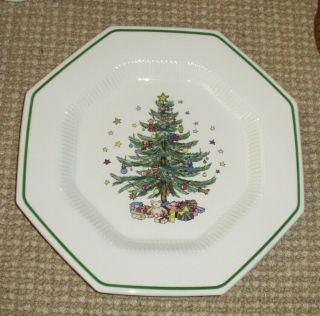 Set Of 4 Nikko Japan Christmastime 8 1/8 " Salad Plates -