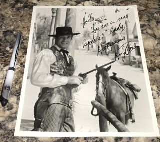 Hugh O’brian Signed 8x10” B/w Photo The Life And Legend Of Wyatt Earp