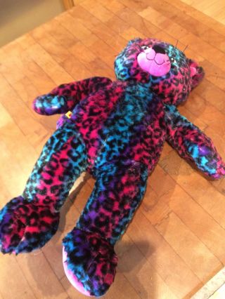 Build A Bear Plush Wild About Spots Cat Kitty Black Pink Blue Stripes Leopard