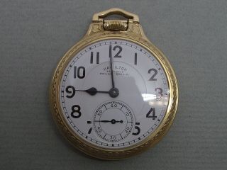 Hamilton 950b 23 Jewel Railway Special Minty Case Tight Bow Railroad Pocketwatch