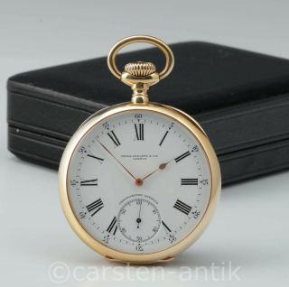 Patek Philippe Large Chronometro Gondolo 18k Gold 56mm,  133g,  Pocket Watch & Box