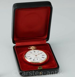 PATEK PHILIPPE LARGE CHRONOMETRO GONDOLO 18k GOLD 56mm,  133g,  Pocket Watch & Box 2