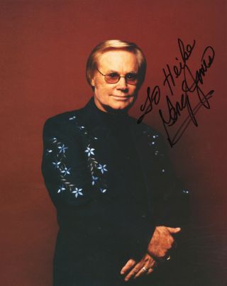 George Jones Autograph 8x10 Signed Photo (hand Signed) 90ies