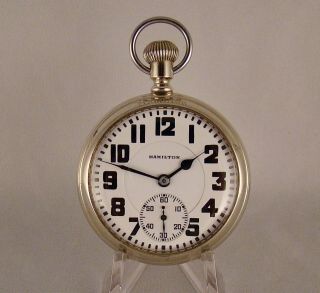 103 Years Old Hamilton " 950 " 23j Salesman Display Case 16s Railroad Pocket Watch