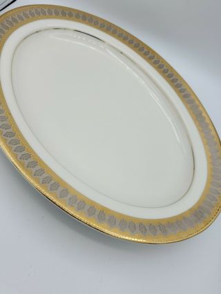 Royal Gallery San Marco Oval Platter Gold Dark Pewter Macy 14  By 10.  5