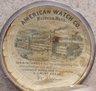 Waltham 1864 Civil War Era PS Bartlett 1857 Runs Factory Sterling Silver Case 4