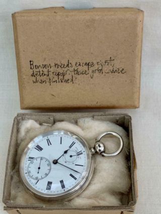 J.  W.  Benson Silver Spring Detent Chronometer For Repair.
