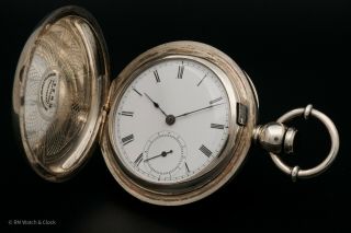 Pre - Civil War Waltham Model 1857 Pocket Watch In 6 Oz.  Coin Silver Hunting Case