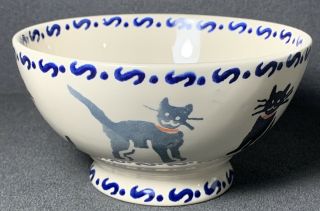 Emma Bridgewater Spongeware Cat Bowl England Pottery 5 Inch 1994 1st Quality 2