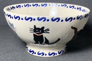 Emma Bridgewater Spongeware Cat Bowl England Pottery 5 Inch 1994 1st Quality 3