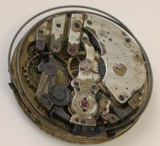 Tiffany & Co repeater pocket watch movement (Probably Patek) 3