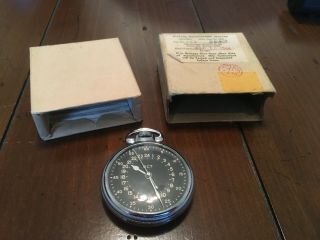 Vintage WWII Elgin AN 5740 - 1 Master Navigation Watch - 1944 - w/orig box 6