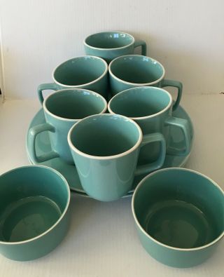3 Bowls/6 Coffee Cups Re Room Essentials Stoneware C1
