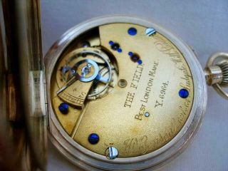 Fine English J W Benson Solid 9 Carat Gold Hunter Crown Wind Gents Pocket Watch. 5